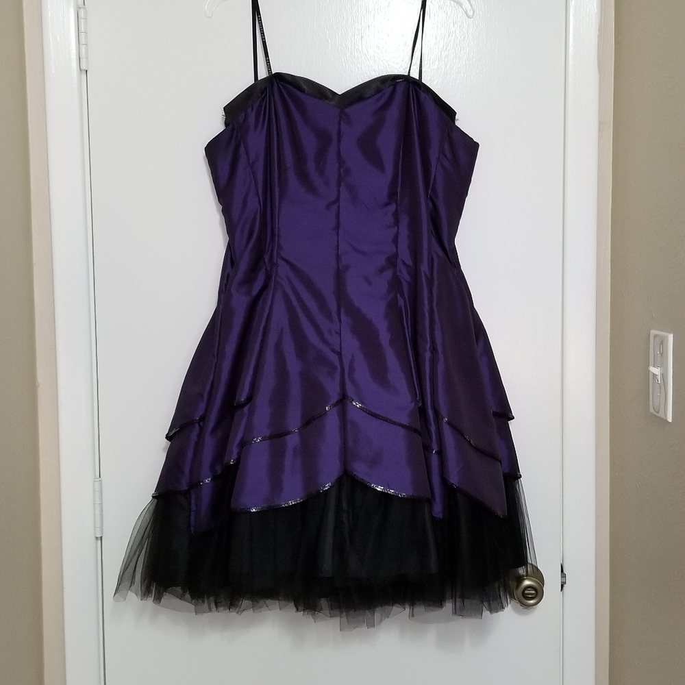 Short purple prom dress